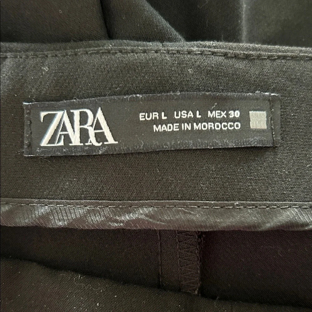 Zara Black High Waist Shorts with Button Accents